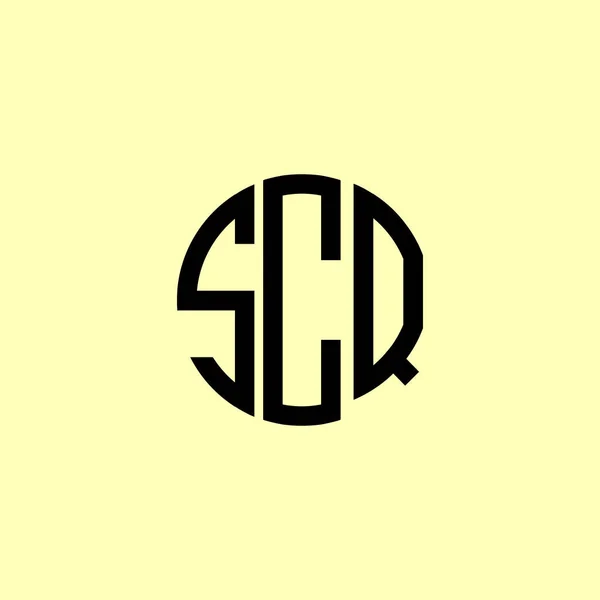 Creative Initial Letters Scq Logo 会社やブランド名が最初のものを開始するのに適しています — ストックベクタ