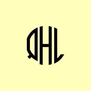 Yaratıcı Yuvarlak Harfler QHL logosu. Bu başlangıç için hangi şirket veya markanın adı uygun olacaktır.