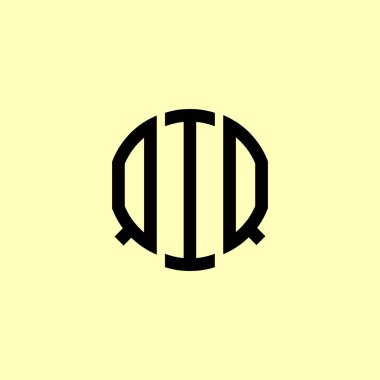 Yaratıcı Yuvarlak Harfler QIQ logosu. Bu başlangıç için hangi şirket veya markanın adı uygun olacaktır.