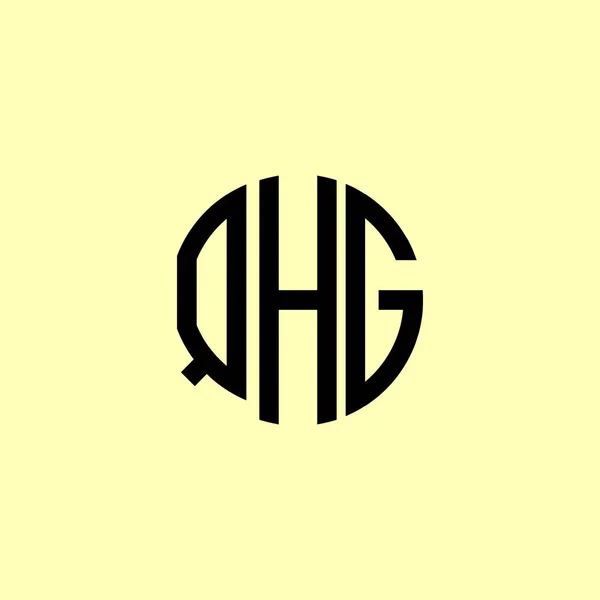 Creative Στρογγυλεμένα Αρχικά Γράμματα Qhg Λογότυπο Είναι Κατάλληλο Για Ποια — Διανυσματικό Αρχείο