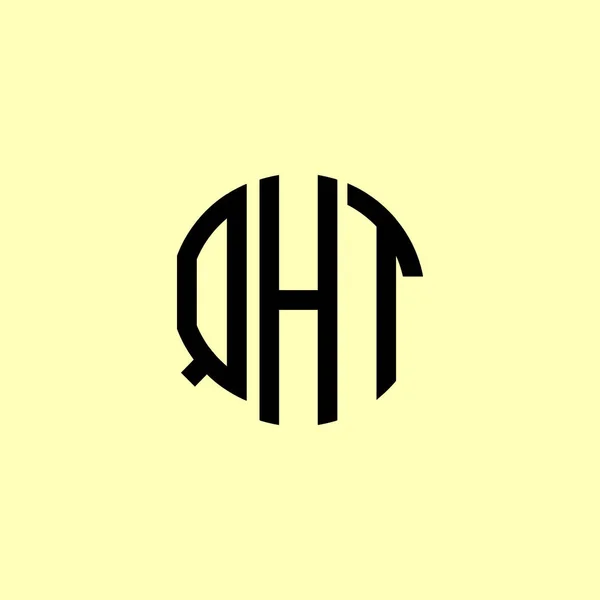 Logo Qht Creative Zaoblené Počáteční Písmena Bude Vhodné Pro Kterou — Stockový vektor