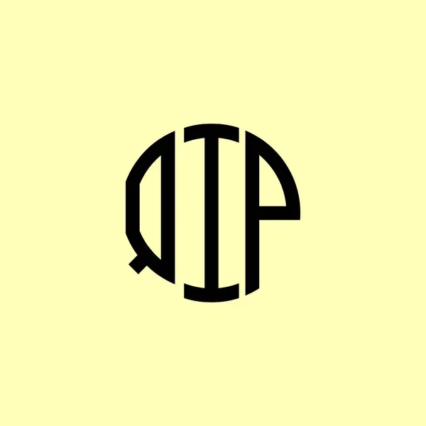 Letras Iniciales Redondeadas Creativas Logo Qip Será Adecuado Para Qué — Vector de stock