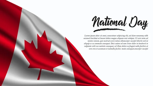 Bandeira Dia Nacional Com Fundo Bandeira Canadá Ele Será Usado — Vetor de Stock