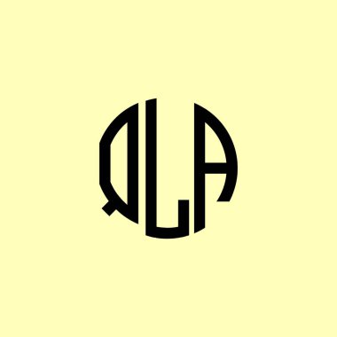 Yaratıcı Yuvarlak Harfler QLA Logosu. Bu başlangıç için hangi şirket veya markanın adı uygun olacaktır.