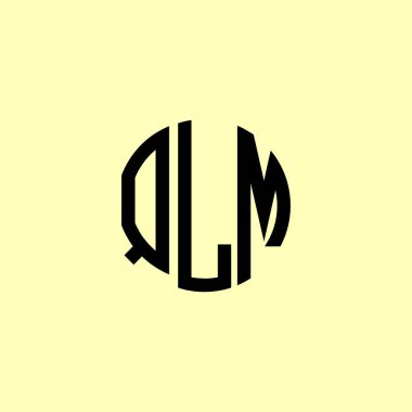 Yaratıcı Yuvarlak Harfler QLM Logosu. Bu başlangıç için hangi şirket veya markanın adı uygun olacaktır.