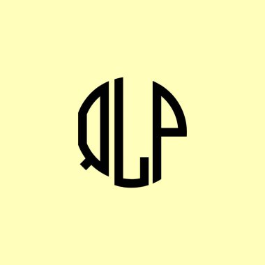 Yaratıcı Yuvarlak Harfler QLP logosu. Bu başlangıç için hangi şirket veya markanın adı uygun olacaktır.