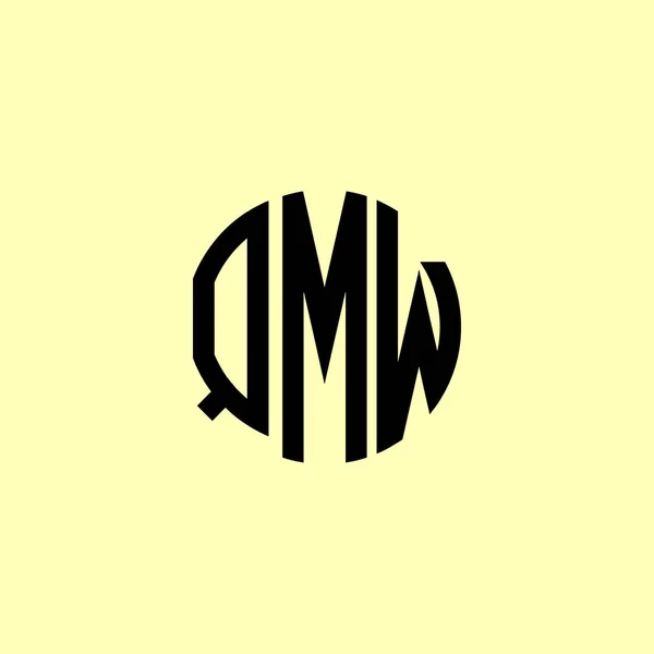 Creative Στρογγυλεμένα Αρχικά Γράμματα Qmw Λογότυπο Είναι Κατάλληλο Για Ποια — Διανυσματικό Αρχείο