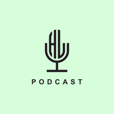 Podcast veya Müzik için yaratıcı harfler HL logosu. Bu başlangıç için hangi şirket veya markanın adı uygun olacaktır.