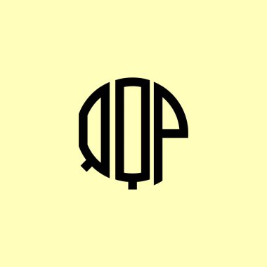 Yaratıcı Yuvarlak Harfler QQP Logosu. Bu başlangıç için hangi şirket veya markanın adı uygun olacaktır.