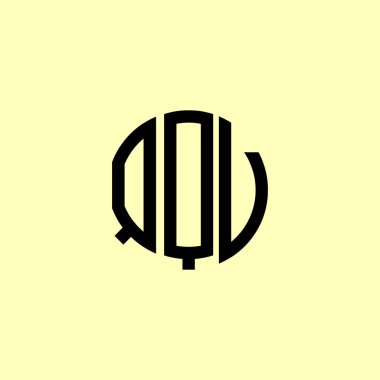 Yaratıcı Yuvarlak Harfler QQV Logosu. Bu başlangıç için hangi şirket veya markanın adı uygun olacaktır.