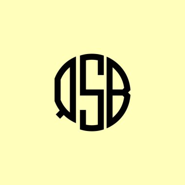 Yaratıcı Yuvarlak Baş harfler QSB logosu. Bu başlangıç için hangi şirket veya markanın adı uygun olacaktır.