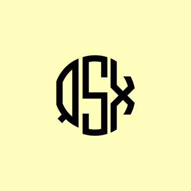 Yaratıcı Yuvarlak Baş harfler QSX logosu. Bu başlangıç için hangi şirket veya markanın adı uygun olacaktır.