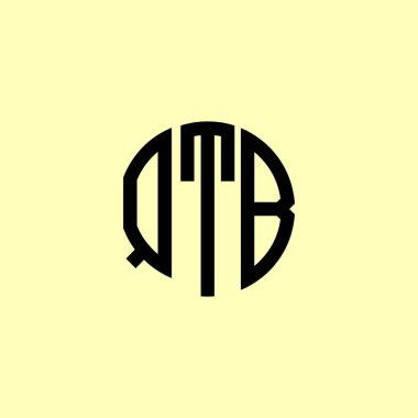 Yaratıcı Yuvarlak Harfler QTB logosu. Bu başlangıç için hangi şirket veya markanın adı uygun olacaktır.