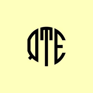 Yaratıcı Yuvarlak Harfler QTE logosu. Bu başlangıç için hangi şirket veya markanın adı uygun olacaktır.