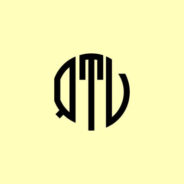 Yaratıcı Yuvarlak Harfler QTV Logosu. Bu başlangıç için hangi şirket veya markanın adı uygun olacaktır.