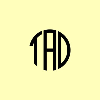 Yaratıcı Yuvarlak Harfler TAD logosu. Bu başlangıç için hangi şirket veya markanın adı uygun olacaktır.