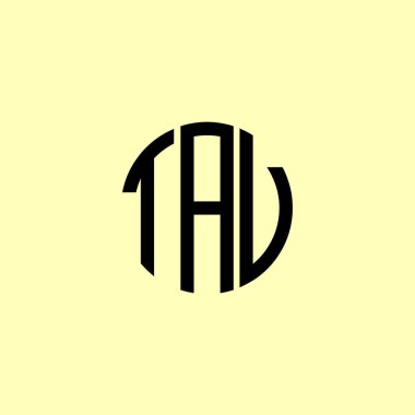 Yaratıcı Yuvarlak Baş harfler TAV logosu. Bu başlangıç için hangi şirket veya markanın adı uygun olacaktır.