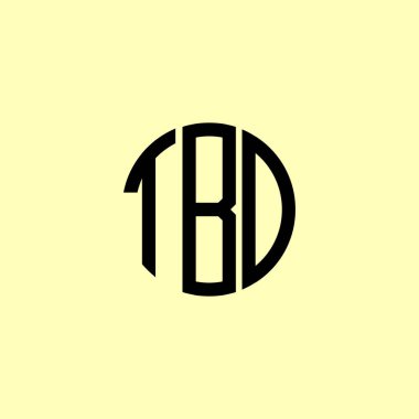 Yaratıcı Yuvarlak Harfler TBD logosu. Bu başlangıç için hangi şirket veya markanın adı uygun olacaktır.