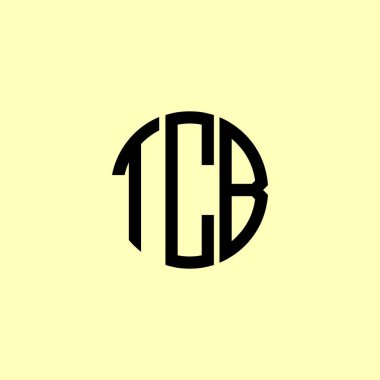 Yaratıcı Yuvarlak Harfler TCB logosu. Bu başlangıç için hangi şirket veya markanın adı uygun olacaktır.