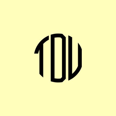 Yaratıcı Yuvarlak Harfler TDU logosu. Bu başlangıç için hangi şirket veya markanın adı uygun olacaktır.