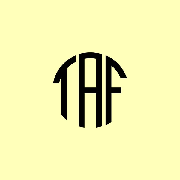 Creative Initial Letters Taf Logo 会社やブランド名が最初のものを開始するのに適しています — ストックベクタ