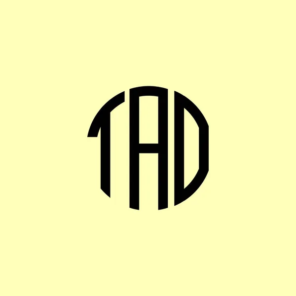 Creative Rounded Initial Letters Tao Logo 会社やブランド名が最初のものを開始するのに適しています — ストックベクタ