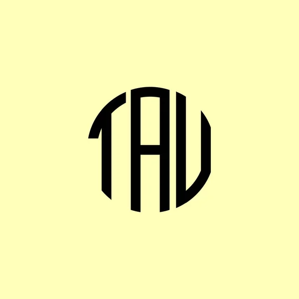 Creative Initial Letters Tau Logo 会社やブランド名が最初のものを開始するのに適しています — ストックベクタ