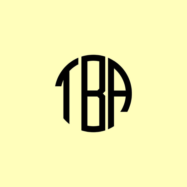 Креативные инициальные буквы TBA. Это будет подходящим для какой компании или торговой марки начать эти начальные.