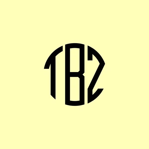 Yaratıcı Yuvarlak Harfler Tbz Logosu Başlangıç Için Hangi Şirket Veya — Stok Vektör