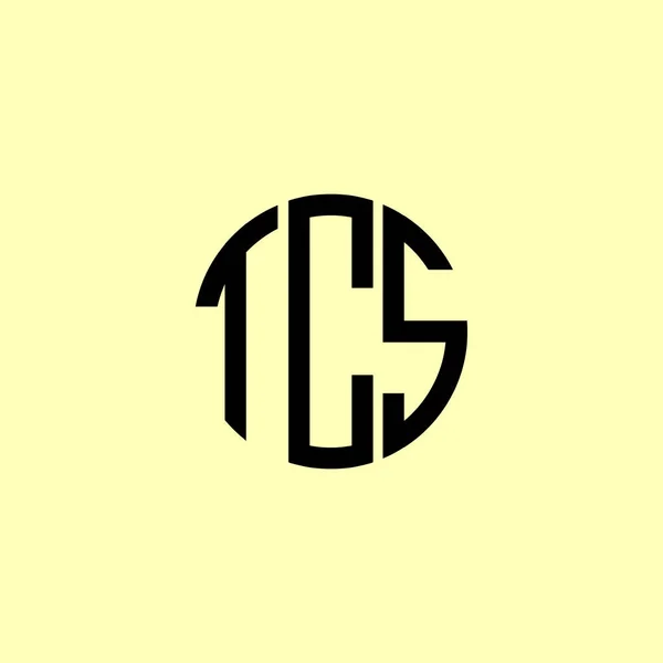 Yaratıcı Yuvarlak Harfler Tcs Logosu Başlangıç Için Hangi Şirket Veya — Stok Vektör