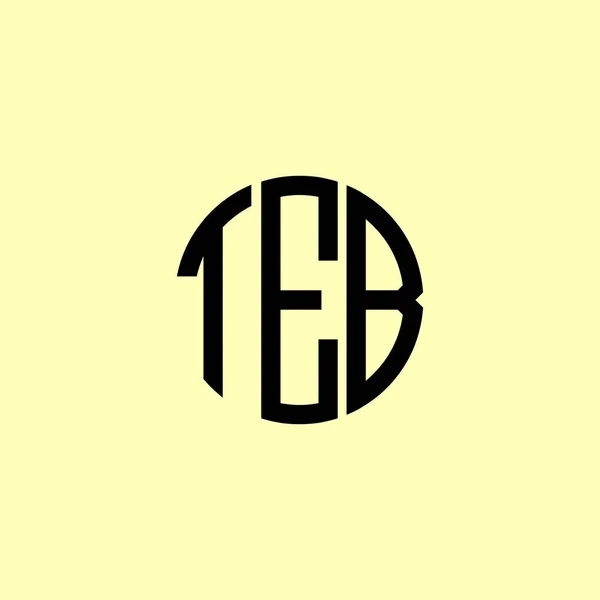 Logo Creativo Arrotondato Iniziale Teb Logo Sarà Adatto Quale Azienda — Vettoriale Stock
