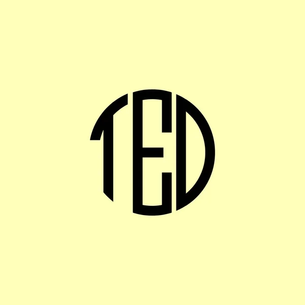 Creative Zaoblené Počáteční Písmena Ted Logo Bude Vhodné Pro Kterou — Stockový vektor