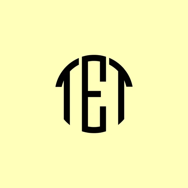Creative Rounded Initial Letters Tetロゴ 会社やブランド名が最初のものを開始するのに適しています — ストックベクタ