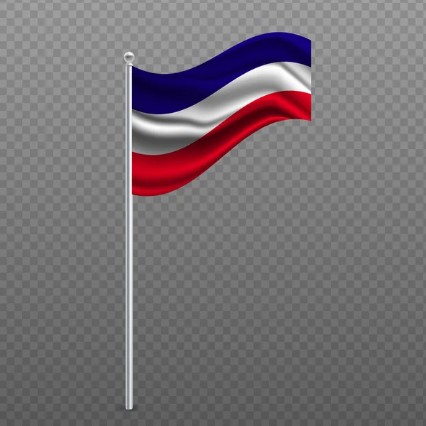 Los Altos Zwaait Vlag Metalen Paal Vectorillustratie — Stockvector