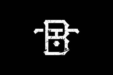 Klasik Baş harfler BT logosu. Bu logo yaratıcı bir şekilde antika monogram yazı karakterini içeriyor. Kraliyet, Butik, Otel, Heraldic ve moda için uygun olacak..