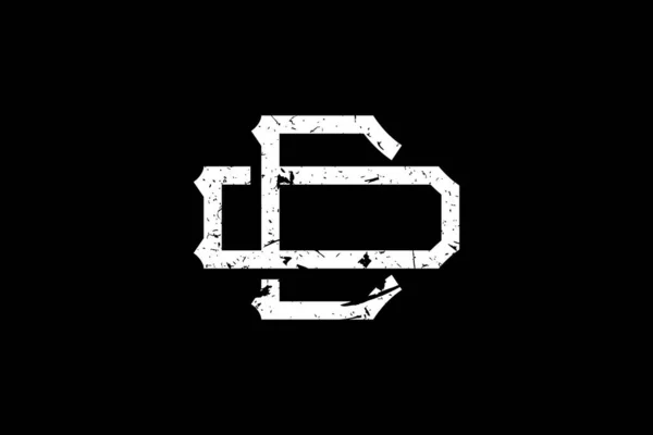 Vintage Initial Letters Logo Dit Logo Bevat Creatief Antiek Monogram — Stockvector