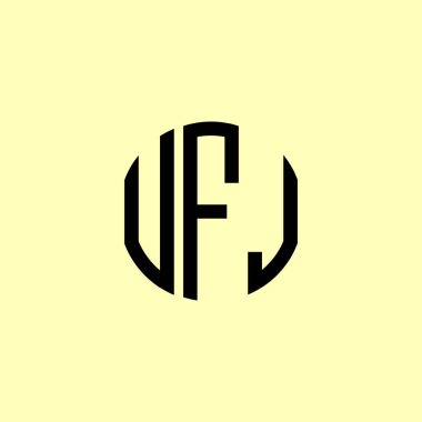 Yaratıcı Yuvarlak Baş harfler UFJ logosu. Bu başlangıç için hangi şirket veya markanın adı uygun olacaktır.