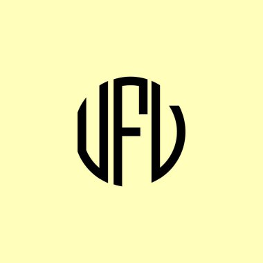 Yaratıcı Yuvarlak Baş harfler UFV logosu. Bu başlangıç için hangi şirket veya markanın adı uygun olacaktır.