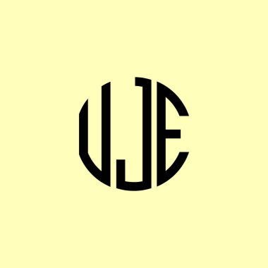 Yaratıcı Yuvarlak Baş harfler UJE logosu. Bu başlangıç için hangi şirket veya markanın adı uygun olacaktır.
