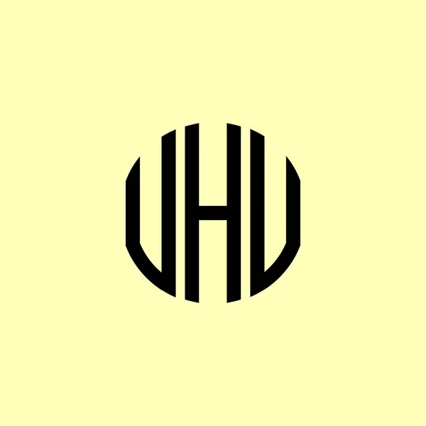 Creative Initial Letters Uhu Logo 会社やブランド名が最初のものを開始するのに適しています — ストックベクタ