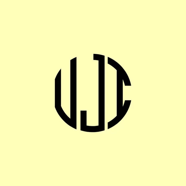 Creative Στρογγυλεμένα Αρχικά Γράμματα Uji Logo Είναι Κατάλληλο Για Ποια — Διανυσματικό Αρχείο