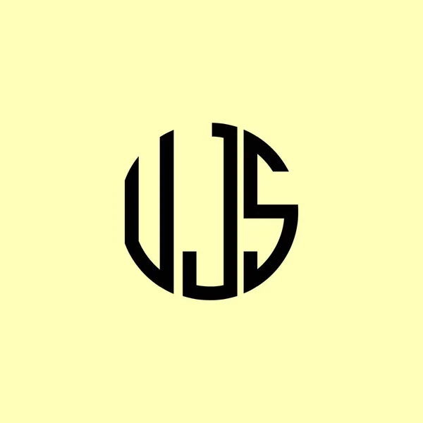 Lettres Initiales Arrondies Créatives Logo Ujs Conviendra Pour Quelle Entreprise — Image vectorielle