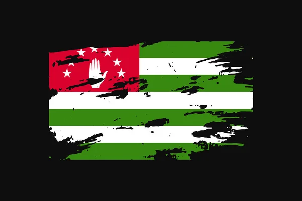 Grunge Stílus Zászló Abházia Lesz Használt Póló Grafika Nyomtatás Poszter — Stock Vector