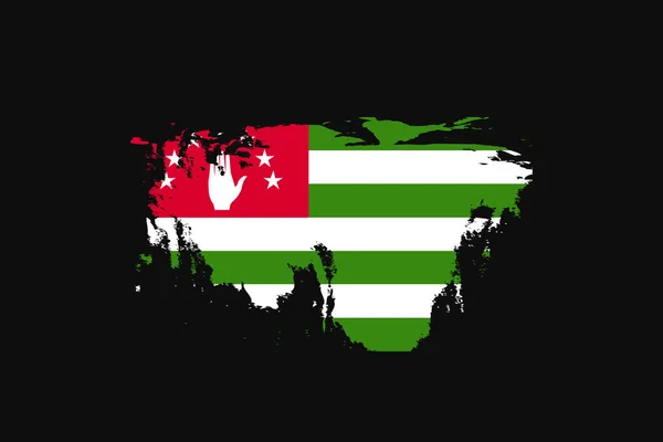 Grunge Stílus Zászló Abházia Lesz Használt Póló Grafika Nyomtatás Poszter — Stock Vector
