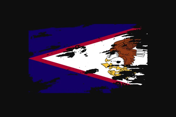 Bandeira Grunge Style Samoa Americana Será Usado Gráficos Shirt Impressão —  Vetores de Stock