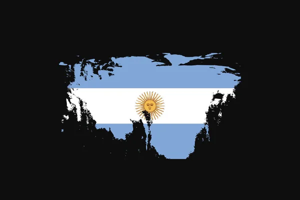 Bandera Grunge Style Argentina Utilizará Gráficos Camiseta Impresión Póster Fondo — Vector de stock