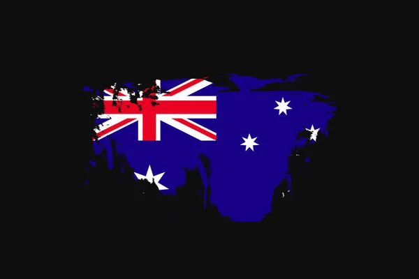 Grunge Stílus Zászló Ausztrália Lesz Használt Póló Grafika Nyomtatás Poszter — Stock Vector