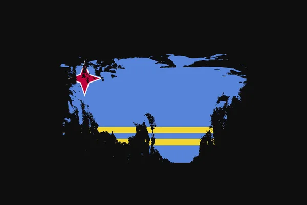 Flaga Stylu Grunge Aruba03 Będzie Używany Grafika Shirt Druk Plakat — Wektor stockowy
