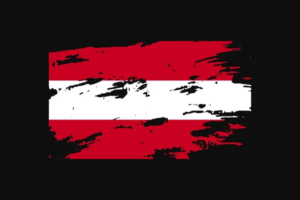 Bandera Grunge Style Austria Utilizará Gráficos Camiseta Impresión Póster Fondo — Vector de stock