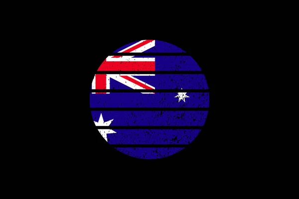 Grunge Style Flag Australia Used Shirt Graphics Print Poster Background — Stock Vector